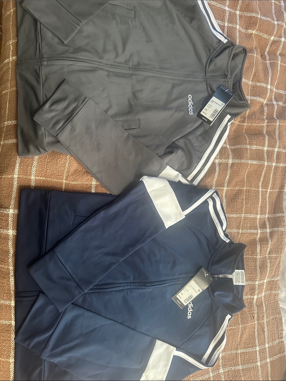 adidas Twin Pack Track Jackets - Gray & Navy